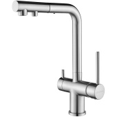 Фото товара: Paulmark SERPENTINE, смеситель, брашированная сталь, никель