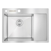 Фото товара: AMALET 6548L-STR-ST, мойка, нержавеющая сталь, сатин