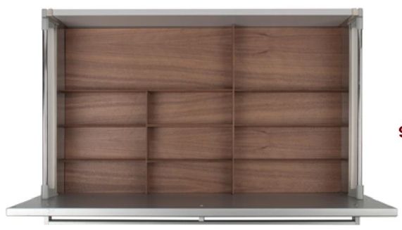 Фото товара: Technoinox вставка для столовых приборов Fineline 90, B50 Legrabox для низкого ящика, темный орех
