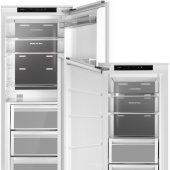 Фото товара: Maunfeld холодильник MBF205NFWGR Inverter + морозильник MBFR205NFWGR Inverter