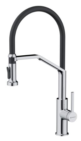 Фото товара: Omoikiri Makkari 2 Plus-SB-C-BL, смеситель, хром/черный