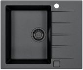 Фото товара: ALVEUS GRANITAL CADIT 10 G91 CARBON, мойка, гранит, черный (в комплекте с сифоном 1148149)