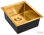 Фото товара: Emar EMB-130 PVD Nano Golden, мойка, нержавеющая сталь, золото
