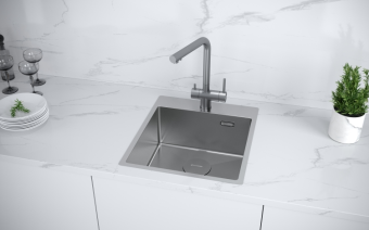 Детальное фото товара: KUCHENSTERN WERK 45, мойка, нержавеющая сталь