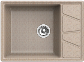 Детальное фото товара: GranFest VERTEX GF-V-680L, мойка, мрамор, песочный