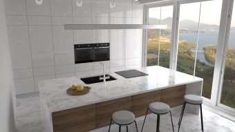 Детальное фото товара: Rivelato BERKANA BK-50 grigio metallizzato, мойка, гранит, серый металлик