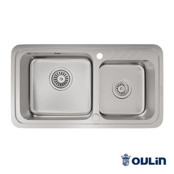 Детальное фото товара: Oulin OL-H9903 (F&P), мойка, нержавеющая сталь сатин