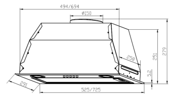 Детальное фото товара: LEX GS BLOC P 600 INOX