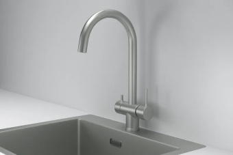 Детальное фото товара: GRANULA 7104 смеситель, нержавеющая сталь, сталь матовая