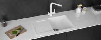 Детальное фото товара: KUCHENSTERN PLAT 50, мойка, гранит, черный