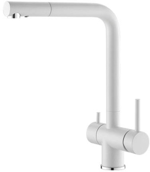 Детальное фото товара: ALVEUS AQUILA G11 ARCTIC, смеситель, гранит, белый