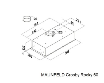 Детальное фото товара: Maunfeld CROSBY ROCKY 60 черное стекло