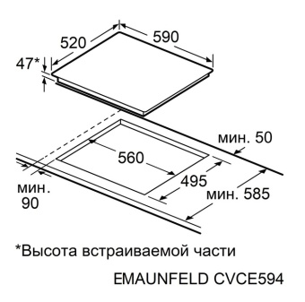 Детальное фото товара: Maunfeld CVCE594PBK