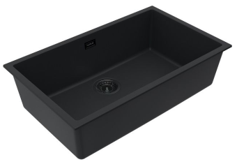 Детальное фото товара: ALVEUS OMNI 40 GRANITAL DEEP BLACK-G90 BE, мойка, гранит, черный матовый (в комп. с сифоном 1148151)