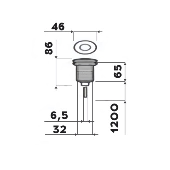 Детальное фото товара: Bone Crusher кнопка вкл/выкл Long Air switch (gold)