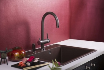 Детальное фото товара: Omoikiri Daisen 60-BL, мойка, гранит, черный