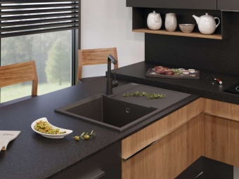 Детальное фото товара: Omoikiri Daisen 78 BL, мойка, гранит, черный