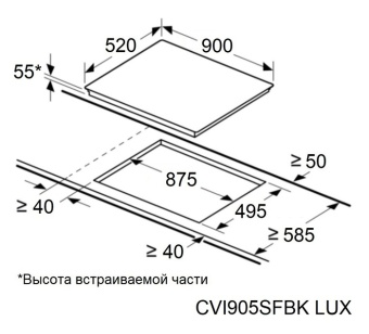 Детальное фото товара: Maunfeld CVI905SFBK LUX Inverter