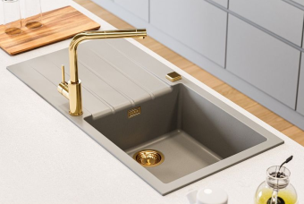 Детальное фото товара: ALVEUS GRANITAL CADIT 50 BEIGE- G55, мойка, гранит, бежевый (в комплекте с сифоном 1132823)