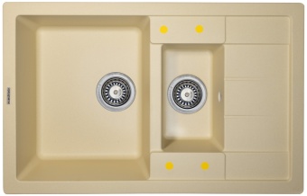 Детальное фото товара: Ecoshtein RECHTECK 781.5, мойка, гранит, шампань
