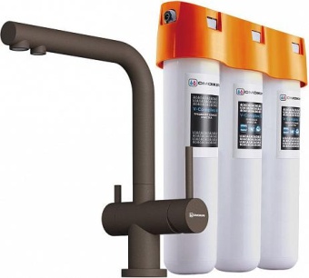 Детальное фото товара: Omoikiri Nagano-ES-P, смеситель, гранит, espresso + Pure drop Lite