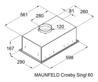 Детальное фото товара: Maunfeld CROSBY SINGL 60 INOX