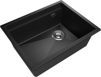Детальное фото товара: Rivelato LINO LN-554-R nero, мойка, гранит, черный