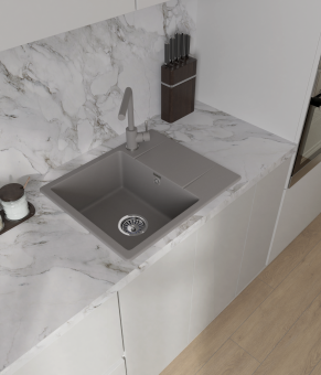 Детальное фото товара: GranFest URBAN 258L, мойка, гранит, песочный