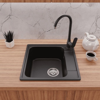 Детальное фото товара: GranFest QUARZ GF-Z48, мойка, гранит, черный