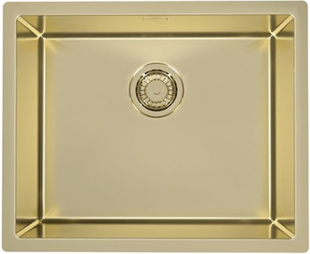 Детальное фото товара: ALVEUS QUADRIX MONARCH 50 GOLD, мойка, нержавеющая сталь, золото (в компл. с выпуском без сифона)