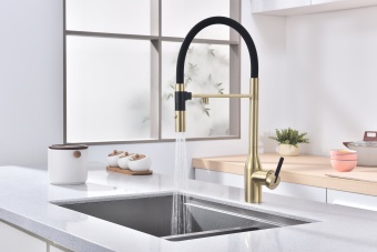 Детальное фото товара: Paulmark Magneto One, смеситель, светлое золото