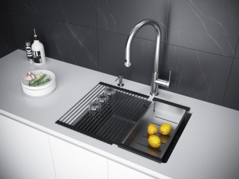 Детальное фото товара: Paulmark LUMI 55UNI-SKEW, мойка, гранит, белый