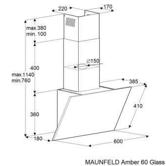 Детальное фото товара: Maunfeld Amber 60 Glass Black