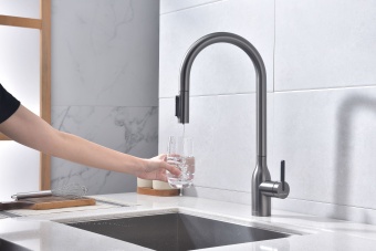 Детальное фото товара: Paulmark Universal, смеситель, брашированная сталь