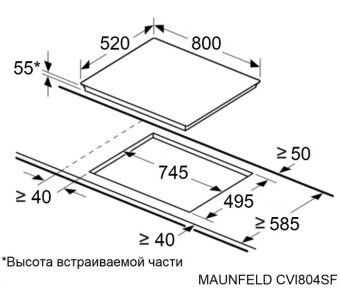 Детальное фото товара: Maunfeld CVI804SFLGR Inverter