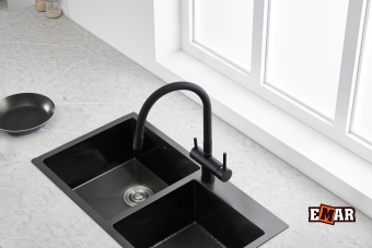 Детальное фото товара: Emar EC-3015 Black, смеситель, черный