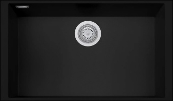 Детальное фото товара: Rivelato STRIA SR-7669 nero profondo, мойка, керамика, черный