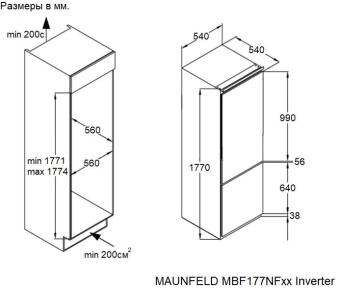 Детальное фото товара: Maunfeld MBF177NFFWGR Inverter