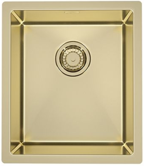 Детальное фото товара: ALVEUS QUADRIX MONARCH 20 GOLD, мойка, нержавеющая сталь, золото (в компл. с выпуском без сифона)