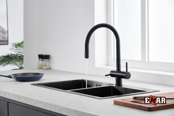 Детальное фото товара: Emar EC-3015 Black, смеситель, черный