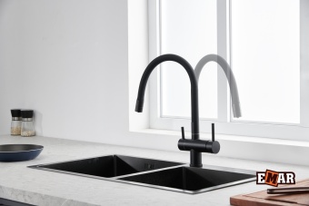 Детальное фото товара: Emar EC-3015 Black, смеситель, черный