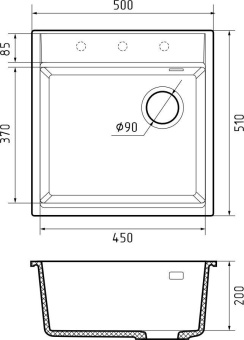 Детальное фото товара: Rivelato TESORO TR-505-R brina, мойка, гранит, иней