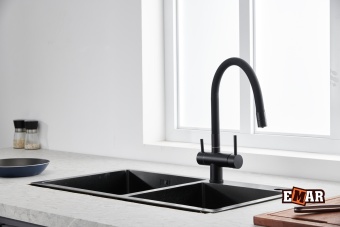 Детальное фото товара: Emar EC-3015 Black, смеситель, черный