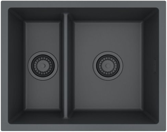 Детальное фото товара: ALVEUS OMNI 50 GRANITAL DEEP BLACK-G90 BE, мойка, гранит, черный матовый (в комп. с сифоном 1149000)