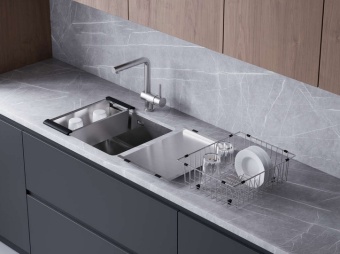 Детальное фото товара: Omoikiri Tadzava 54-U/I-IN Ultra 15, мойка, нержавеющая сталь 