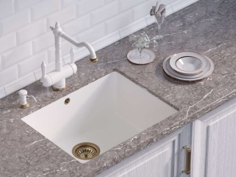 Детальное фото товара: Omoikiri Bosen 54-U-GR, мойка, гранит, leningrad grey