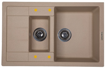 Детальное фото товара: Ecoshtein RECHTECK 781.5, мойка, гранит, бежевый