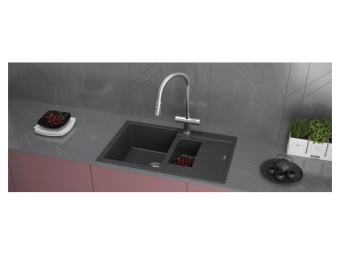 Детальное фото товара: KUCHENSTERN PLAT 60-2, мойка, гранит, антрацит