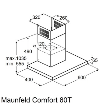 Детальное фото товара: Maunfeld Comfort 60 T black