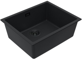 Детальное фото товара: ALVEUS OMNI 30 GRANITAL DEEP BLACK-G90 BE, мойка, гранит, черный матовый (в комп. с сифоном 1148151)